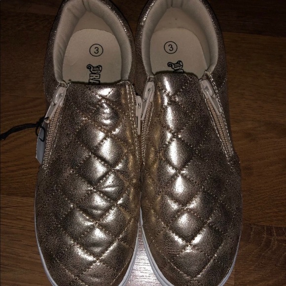 Brash Other - Gold slip on shoes for Kids Size: 3Y